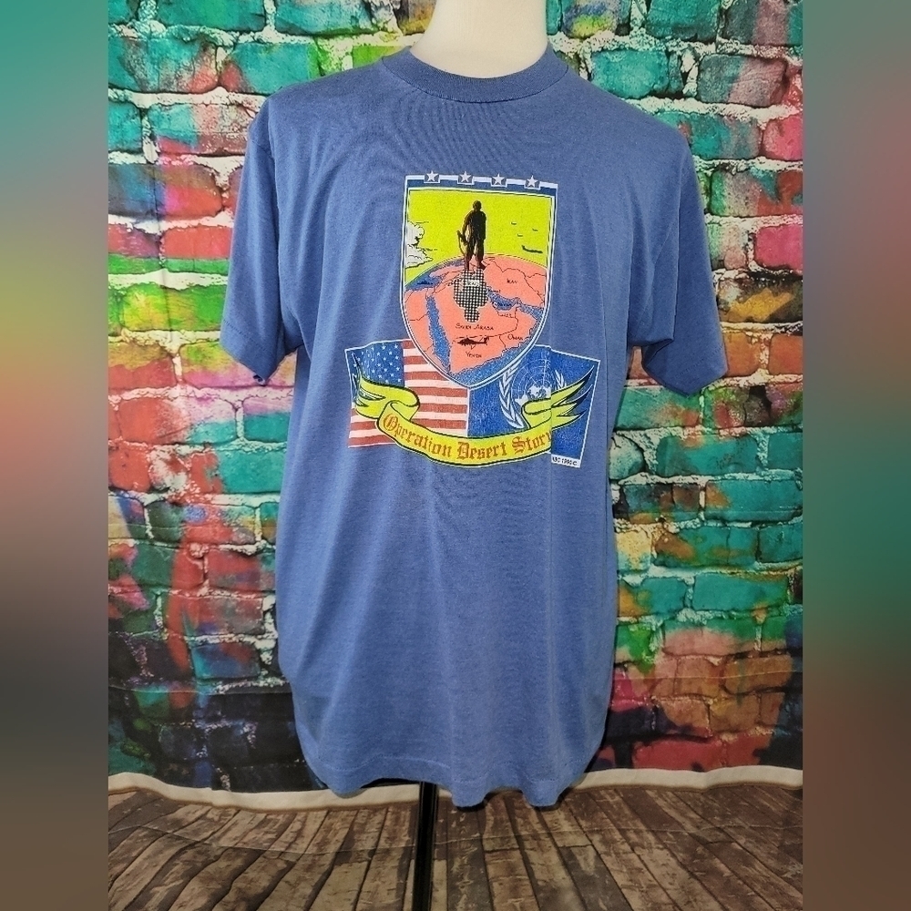 𝅺vintage Operation Desert Storm T-shirt Size XL